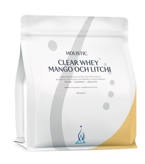 Clear whey vassleproteinisolat mango och litchi, 500g